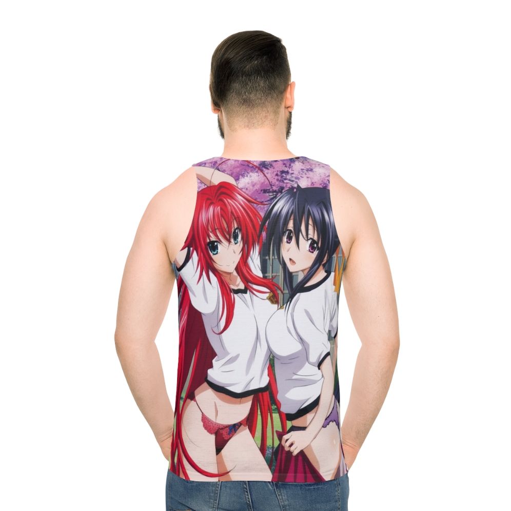 Rias and Akeno Anime Highschool DxD Unisex Tank Top - men back