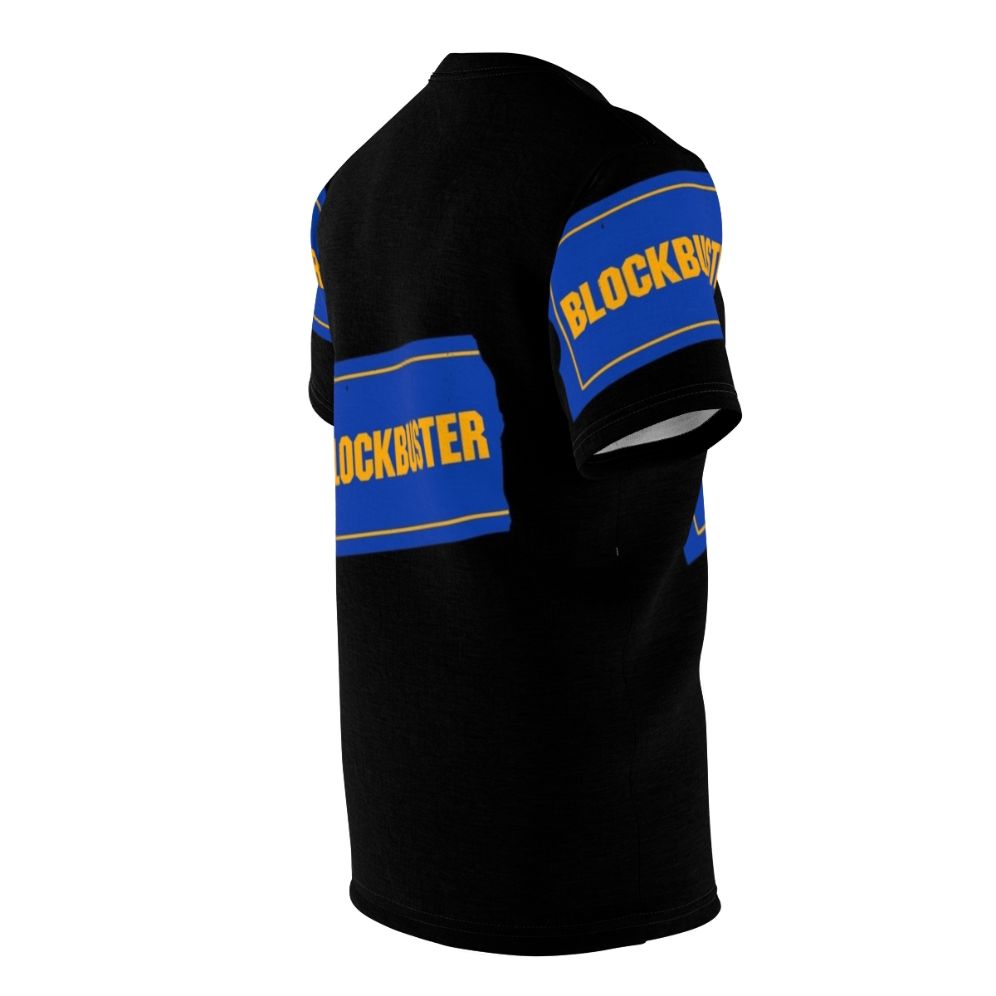 Retro Blockbuster Video logo graphic printed on a high-quality t-shirt - men right