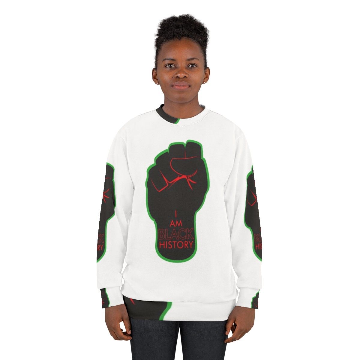 Black History RBG Sweatshirt with Retro Airline Branding - women