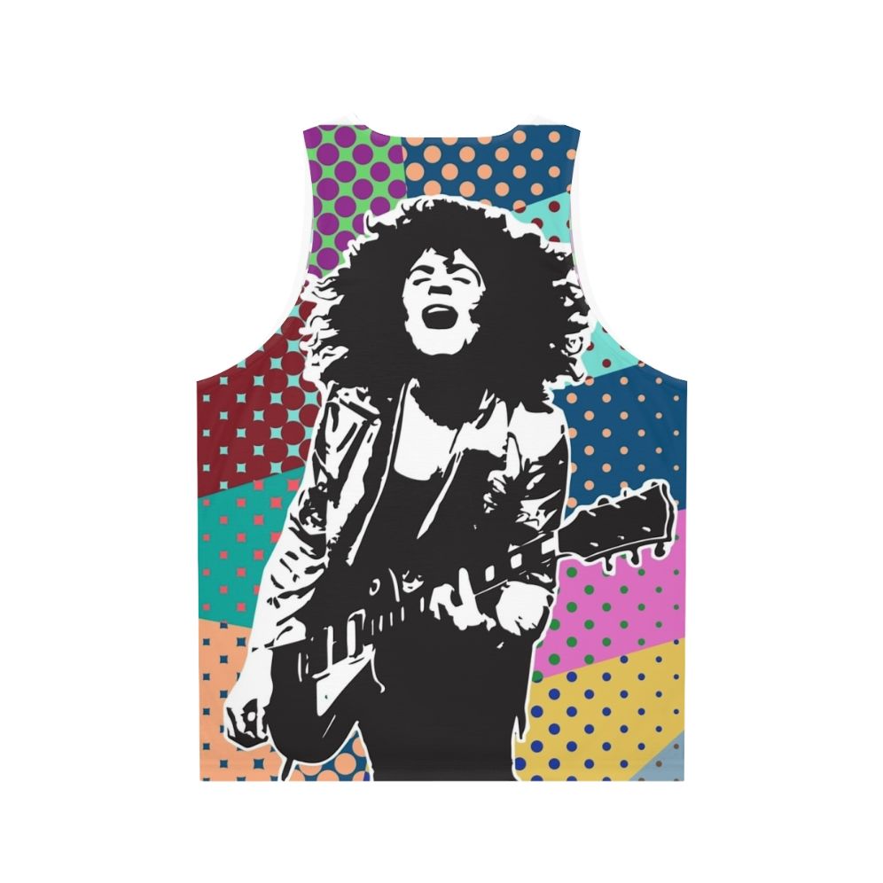 Boogie On Retro Unisex Tank Top for Glam Rock Fans - Back