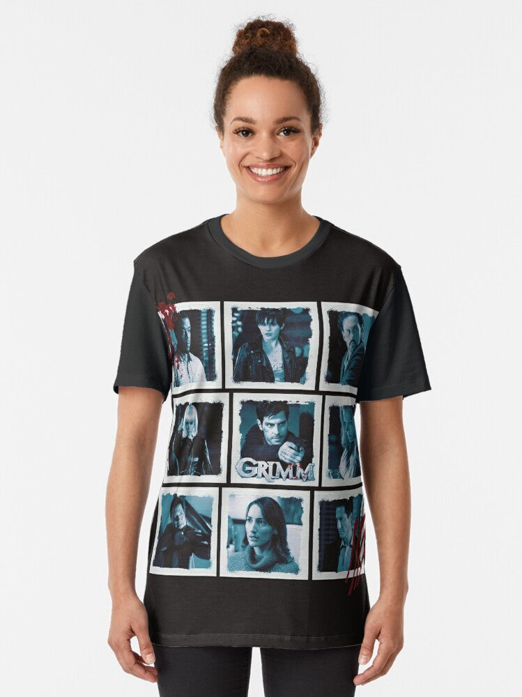 Grimm fairy tale graphic t-shirt featuring characters and elements from the TV show Grimm - Women