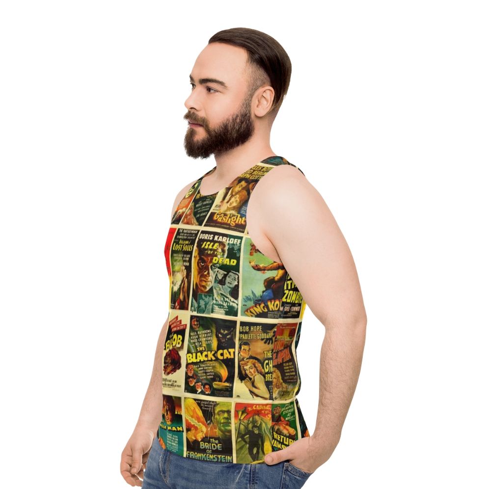 Vintage Classic Horror Monster Movie Posters Unisex Tank Top - men side