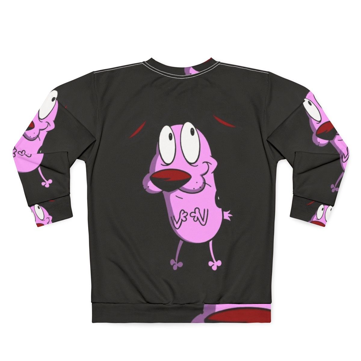 Courage the Cowardly Dog Sweatshirt with Anthropomorphic Dog - Back