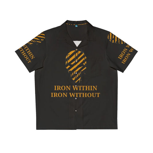 Iron Warriors Hawaiian Shirt with Logo and Skull Design