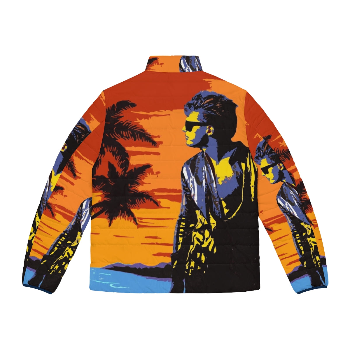 Luis Miguel Beach Puffer Jacket - Stylish outerwear for the Mexican music legend - Back