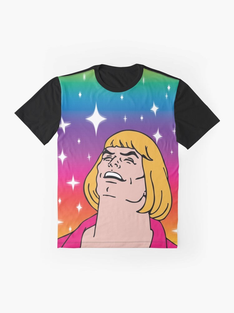 Masters of the Universe He-Man "What's Going On?!?!" graphic t-shirt - Flat lay