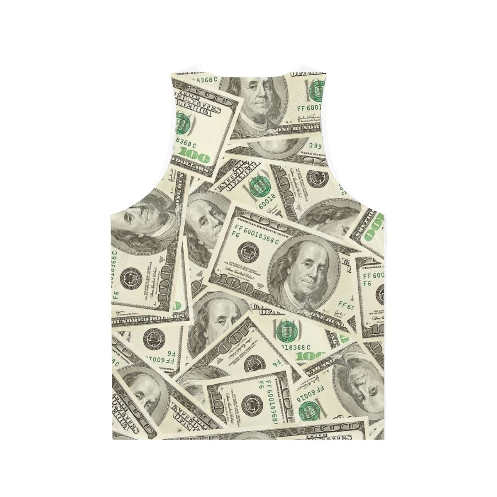 100 dollar bills unisex tank top - Back