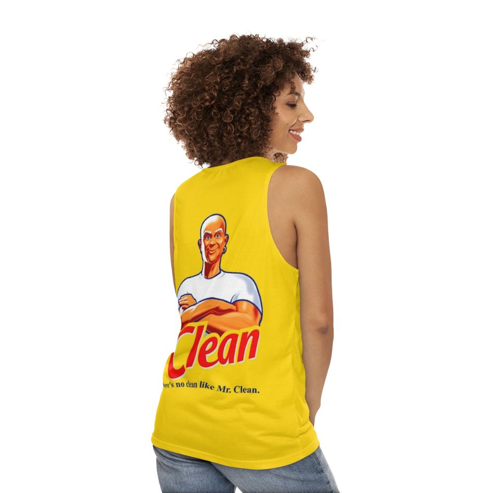 Unisex vintage Mr. Clean tank top - women back