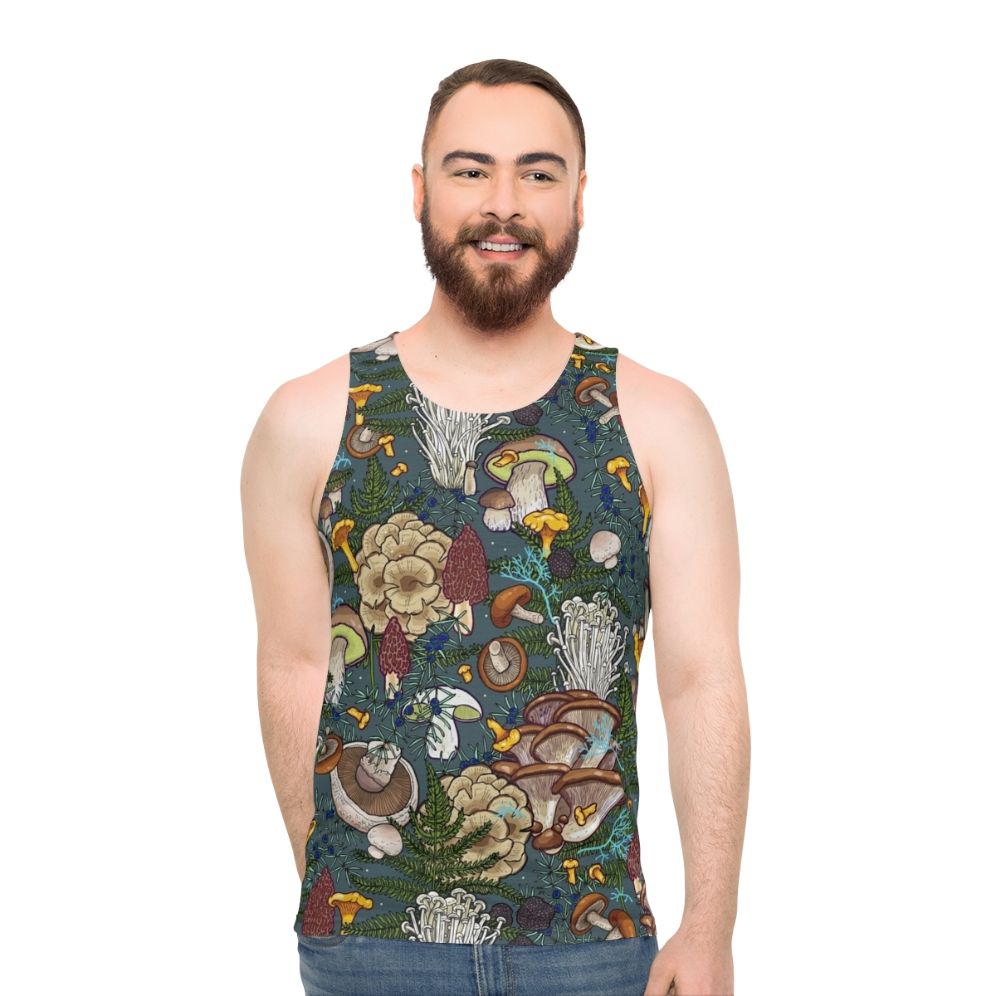 Mushroom forest unisex tank top - men