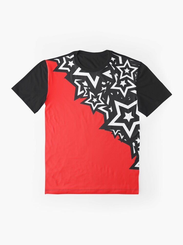 P5 Stars Graphic T-Shirt featuring the iconic Persona 5 stars design - Flat lay