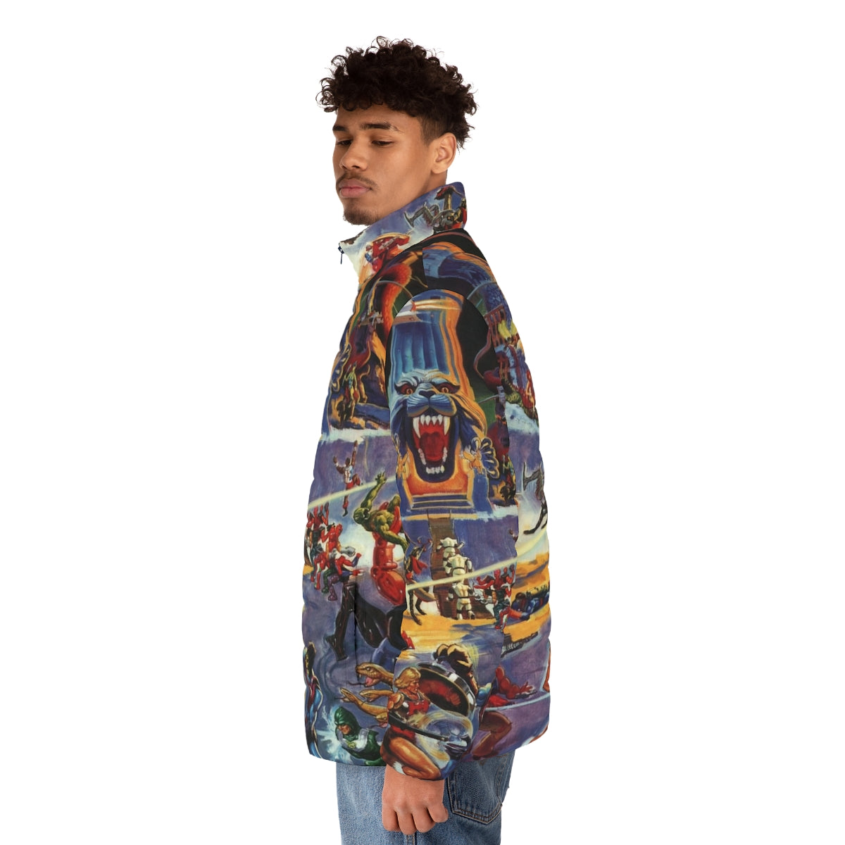 Masters of the Universe Puffer Jacket featuring He-Man and the Power of Grayskull - men side left