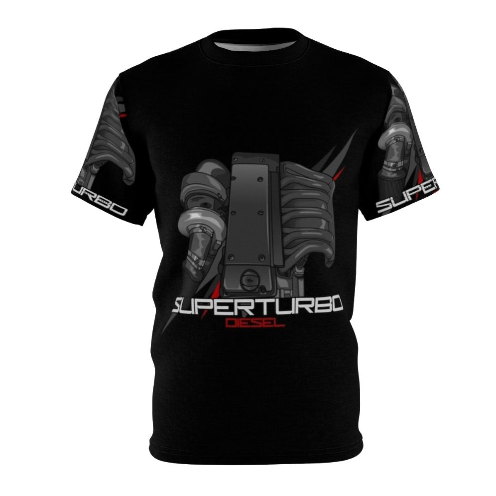 Graphic T-Shirt featuring a vintage Mercedes-Benz diesel turbo engine design