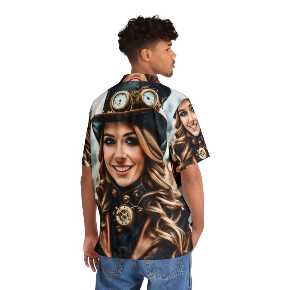 Steampunk Winter Wonderland Hawaiian Shirt - People Back