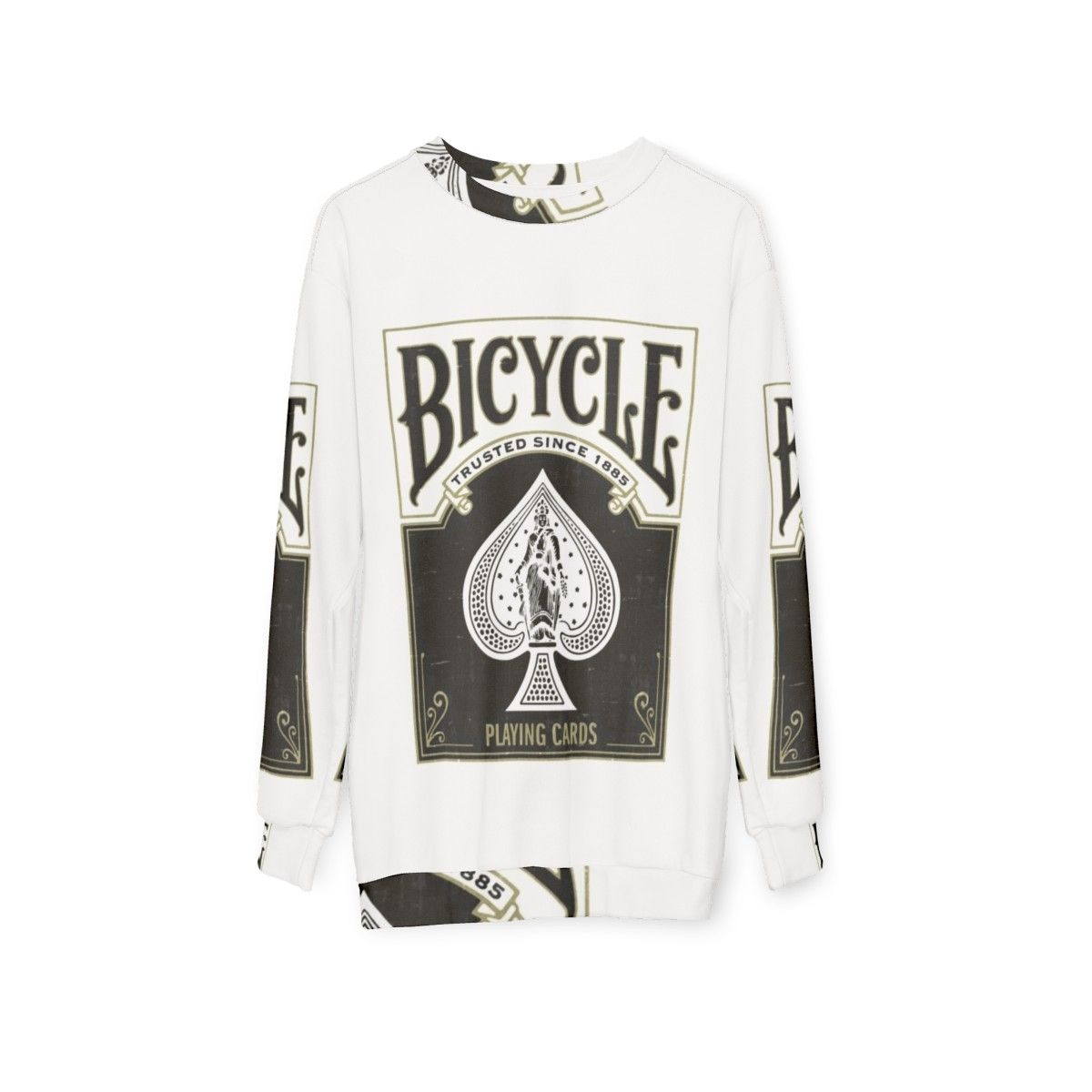 Limited Edition Bicycle Playing Cards Sweatshirt - hanging