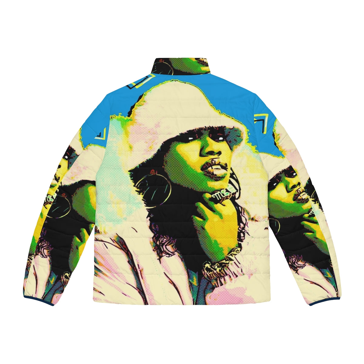 Missy Elliott 1997 vintage puffer jacket, a classic hip hop fashion piece - Back