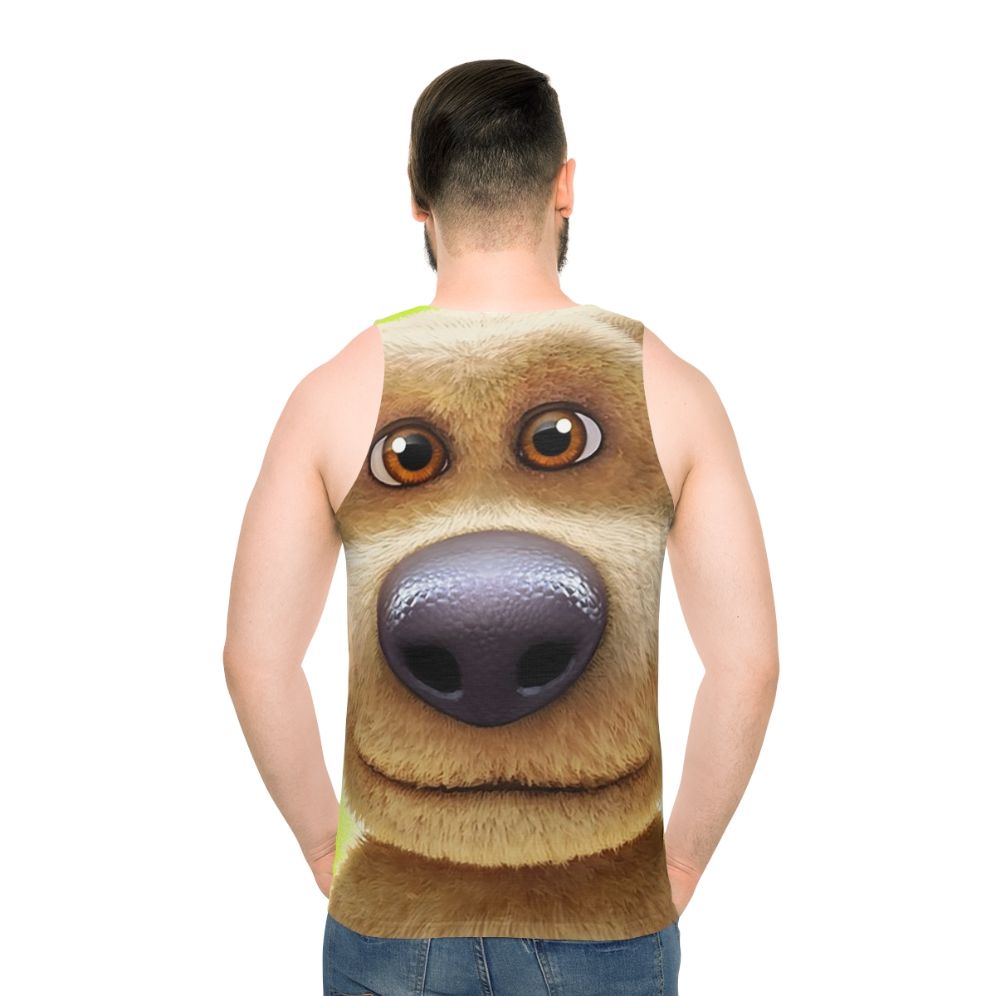 Talking Ben Ishowspeed Unisex Tank Top featuring cartoon character and meme - men back