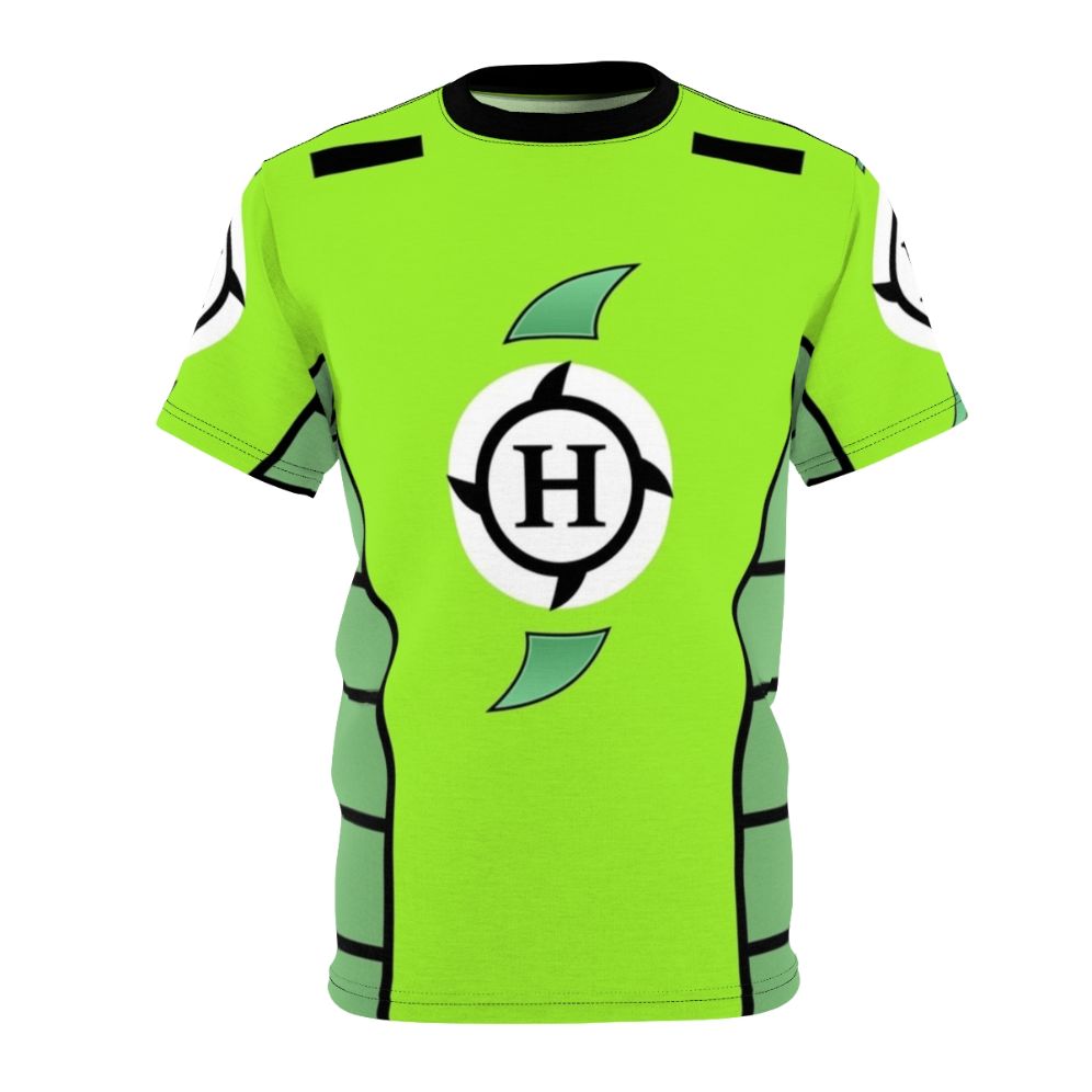 Retro-style t-shirt featuring the iconic Hurricane Helms logo and design