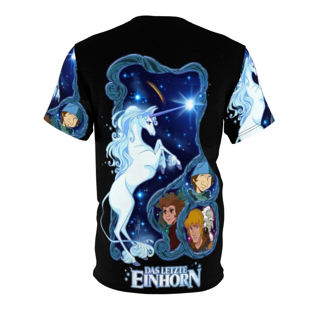 German fantasy unicorn t-shirt design inspired by The Last Unicorn - Back