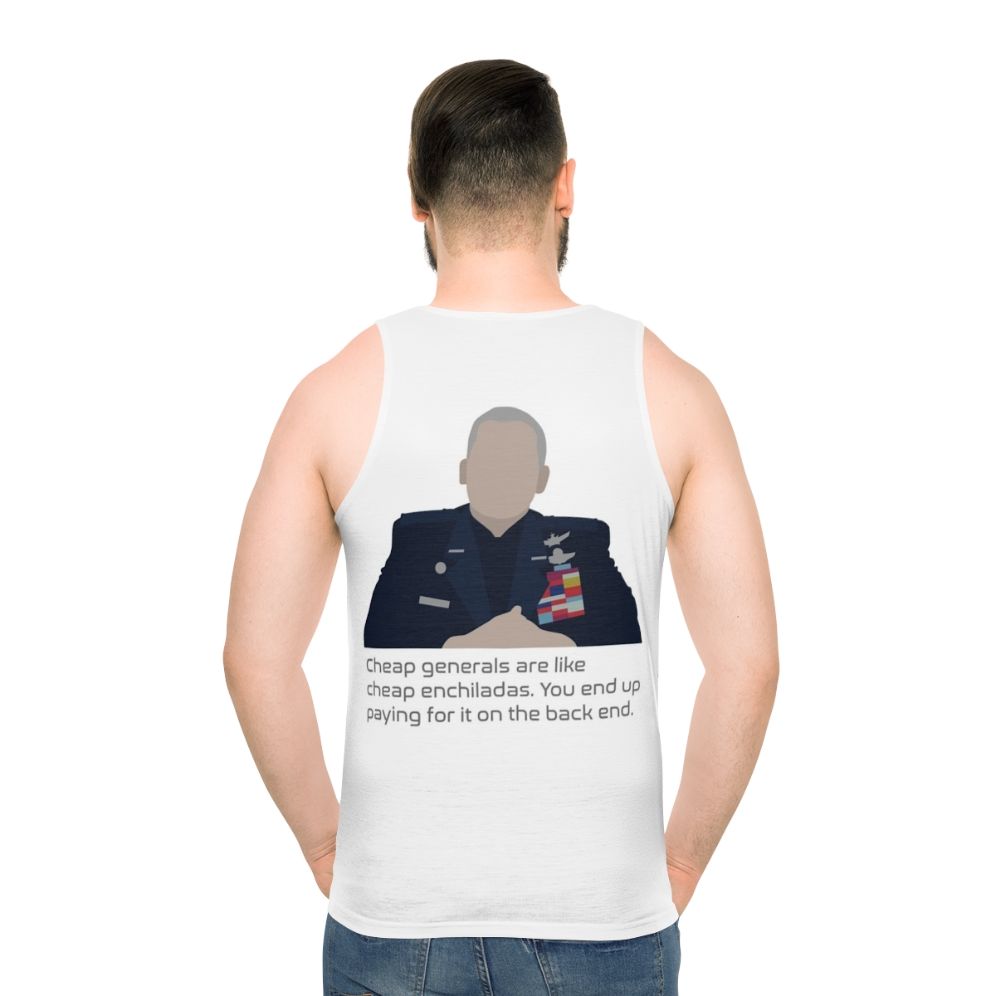 Funny Space Force Unisex Tank Top - men back