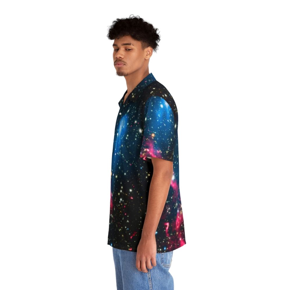 Galaxies Colliding in Space Hawaiian Shirt - People Left