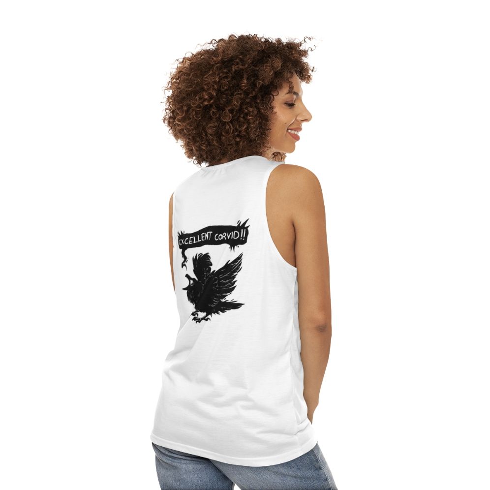 Corvid graphic tank top - women back