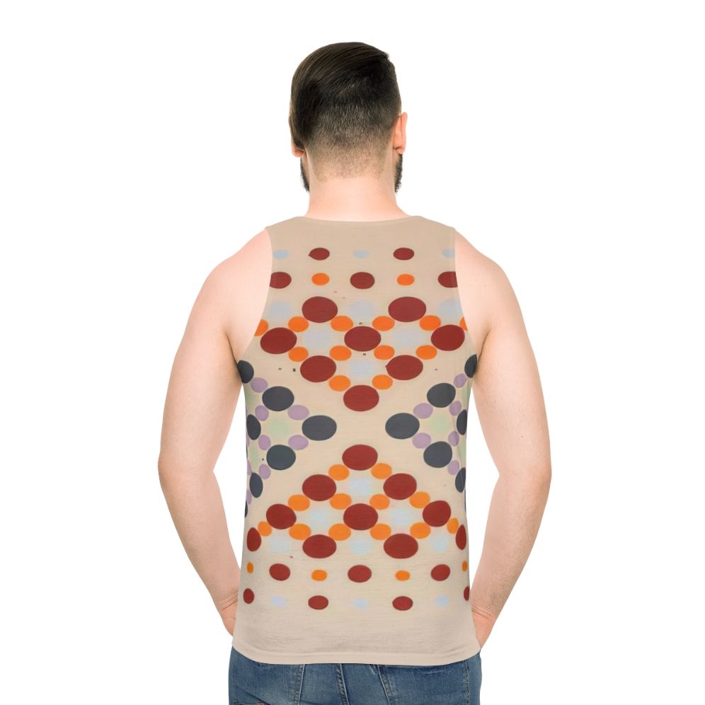 Thomas Downing abstract art geometric unisex tank top - men back