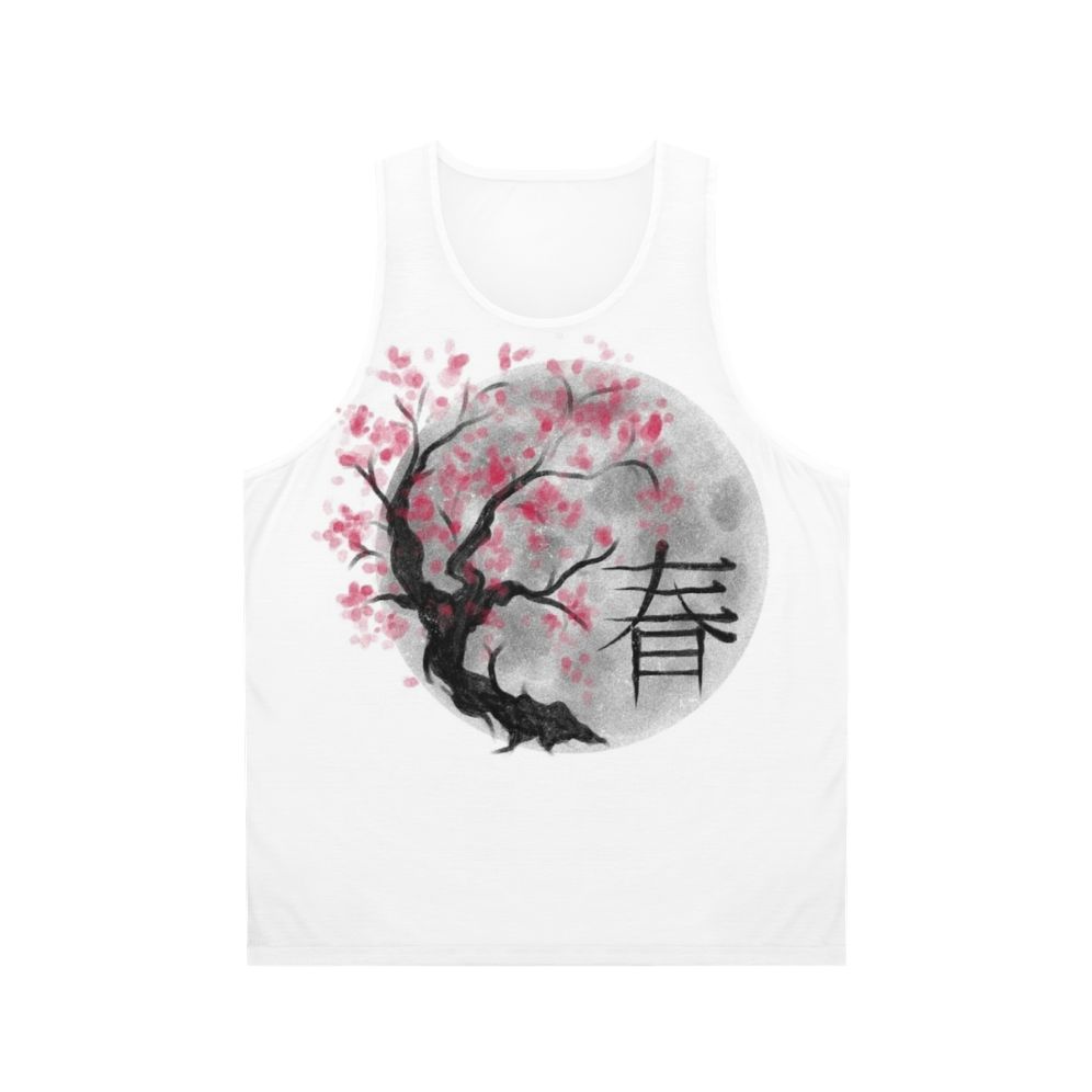 Unisex Japan Sakura Blossom Tank Top