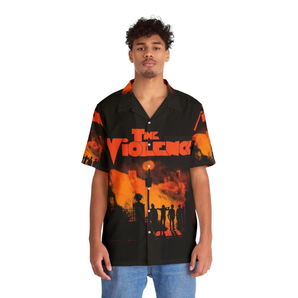 Vibrant Violent Hawaiian Horror Thriller Shirt - People Front