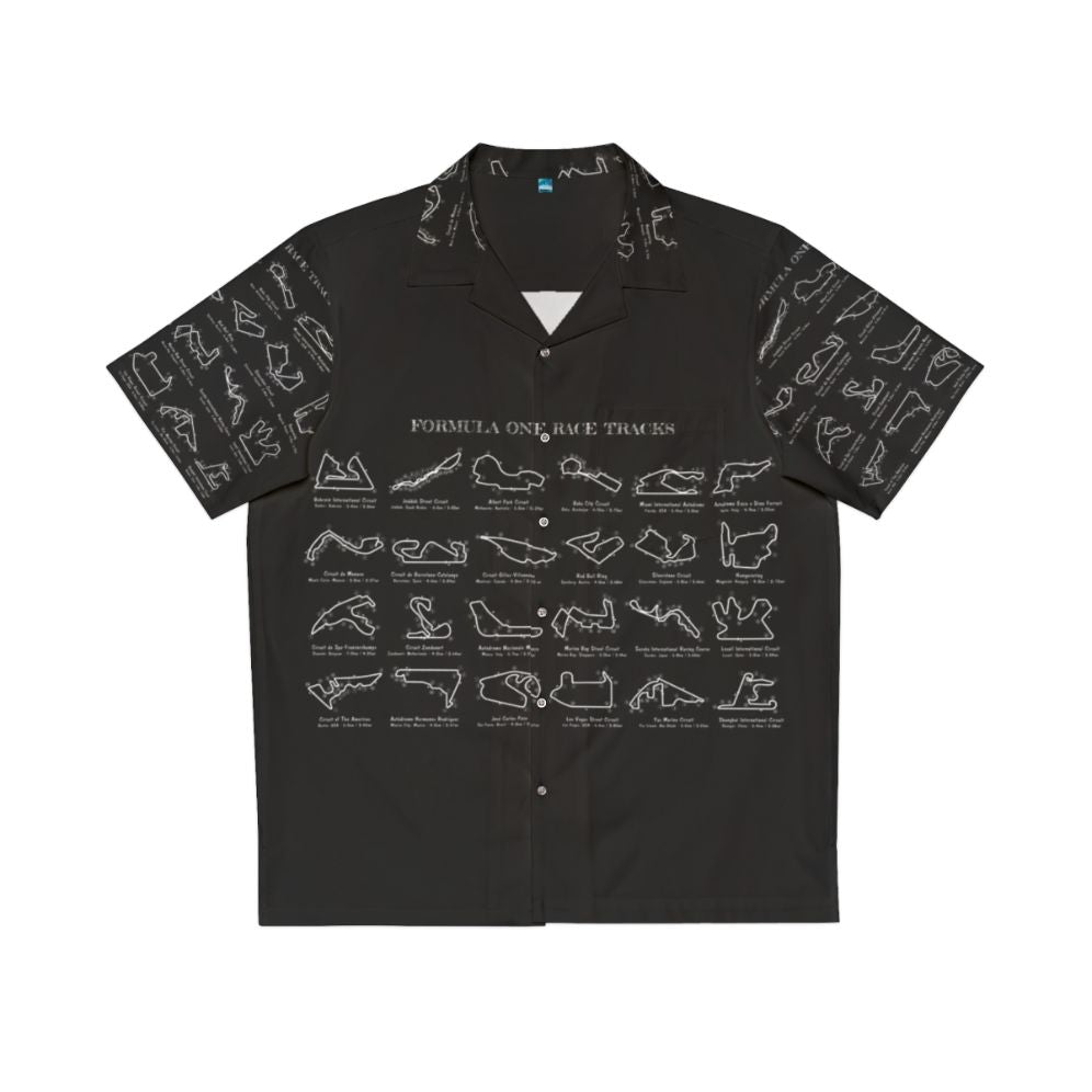 Formula One Racing Tracks Hawaiian Shirt