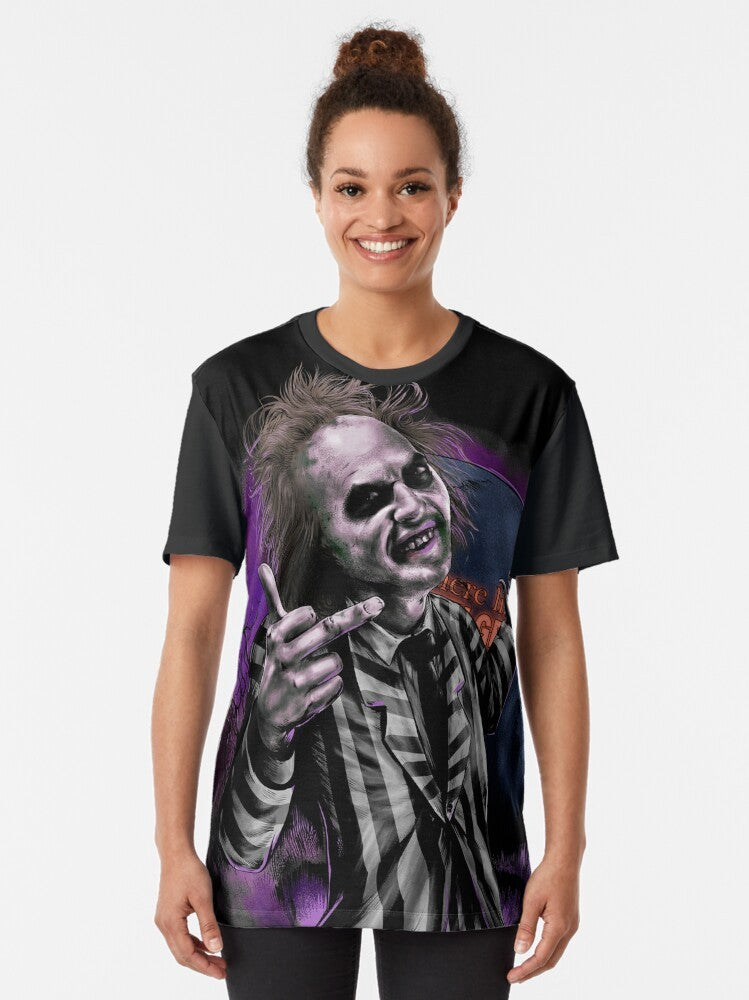 BEETLEJUICE graphic t-shirt with spooky, gothic design - Women