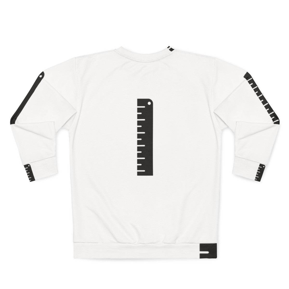 Ruler Sweatshirt with Measurement Markings - Back