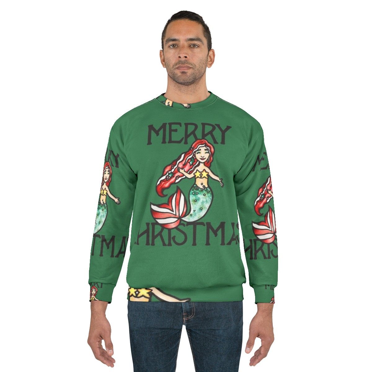 Merry Christmas Mermaid Sweatshirt - men