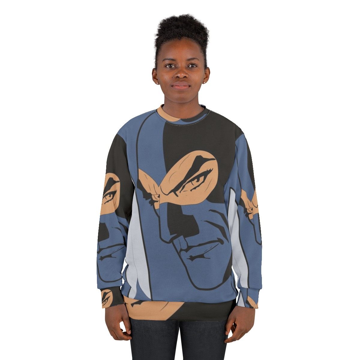 Diabolik Art Sweatshirt featuring the iconic Italian comic book character - women