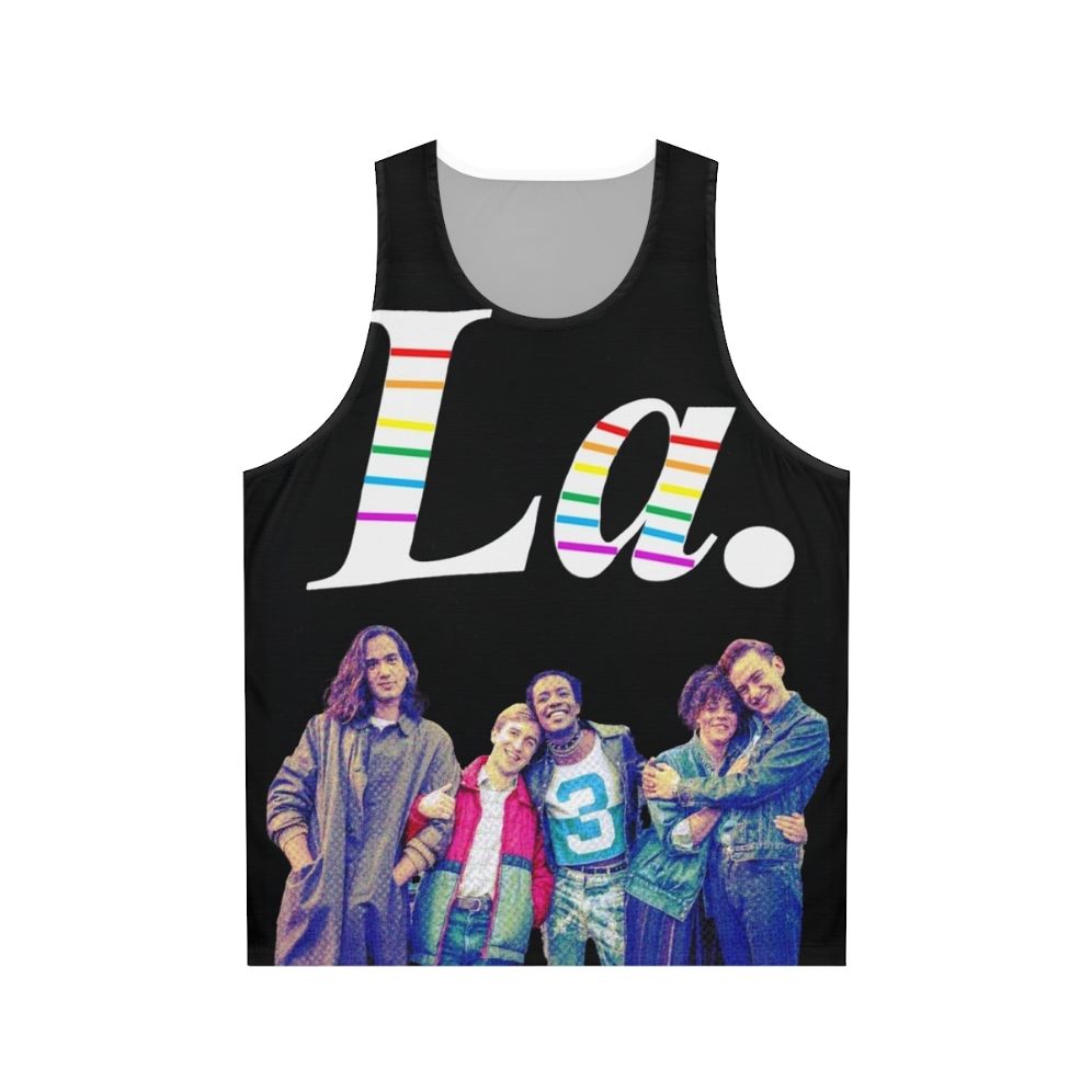 Colorful unisex tank top featuring "It's a Sin" design