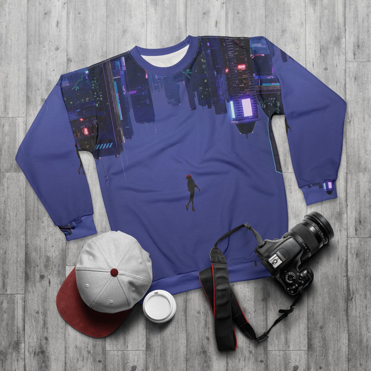 Not Falling But Rising' Spiderman Inspired Sweatshirt - flat lay