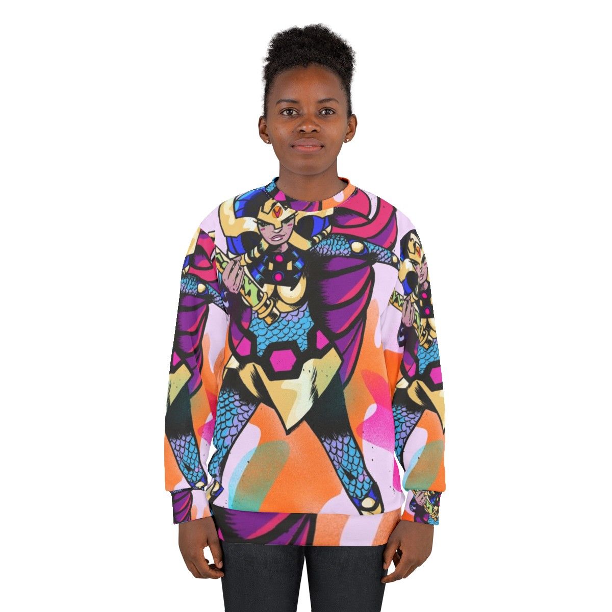 Big Barda female superhero comic book sweatshirt - women