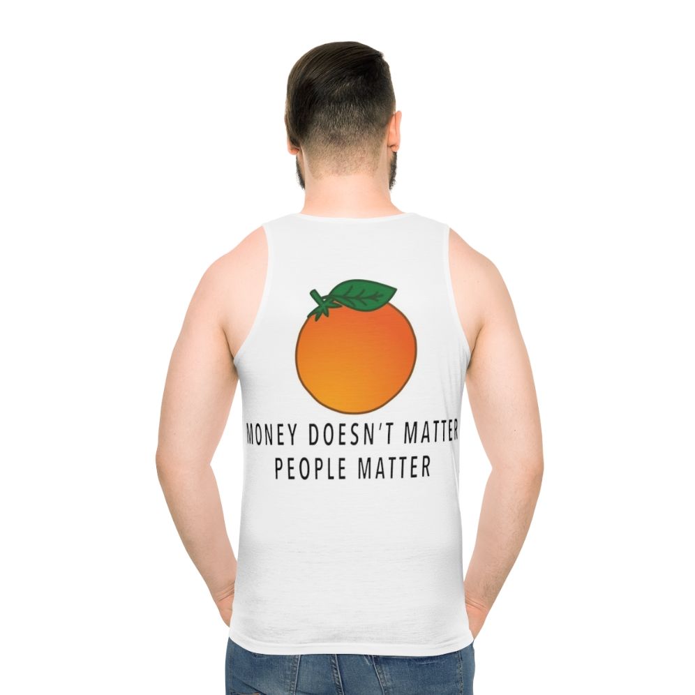 Unisex tank top with "Space Force" design - men back