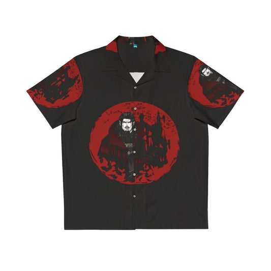 Dracula Tepes Inspired Hawaiian Shirt with Castlevania Gothic Design