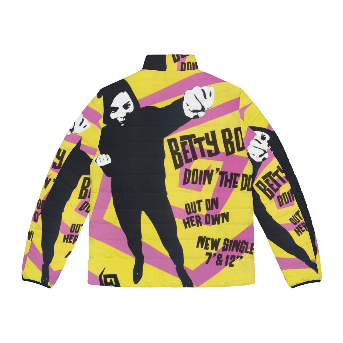 Betty Boo "Doin' The Do" 90s inspired puffer jacket with retro graphic design - Back