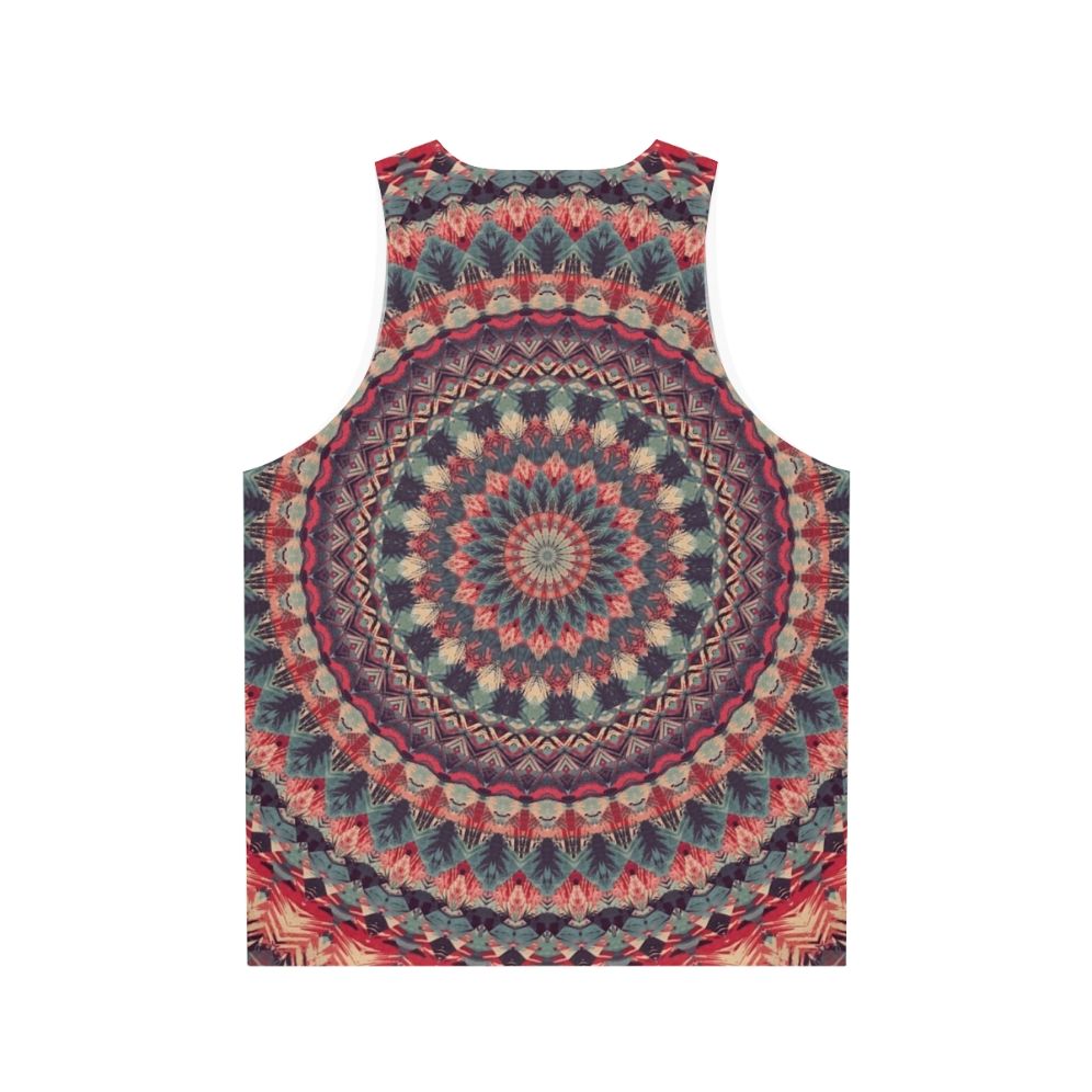 Mandala Unisex Tank Top with Flower of Life Sacred Geometry Design - Back