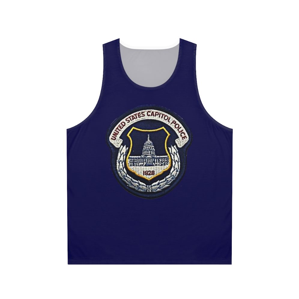 US Capitol Police Unisex Tank Top with Capitol Building Graphic