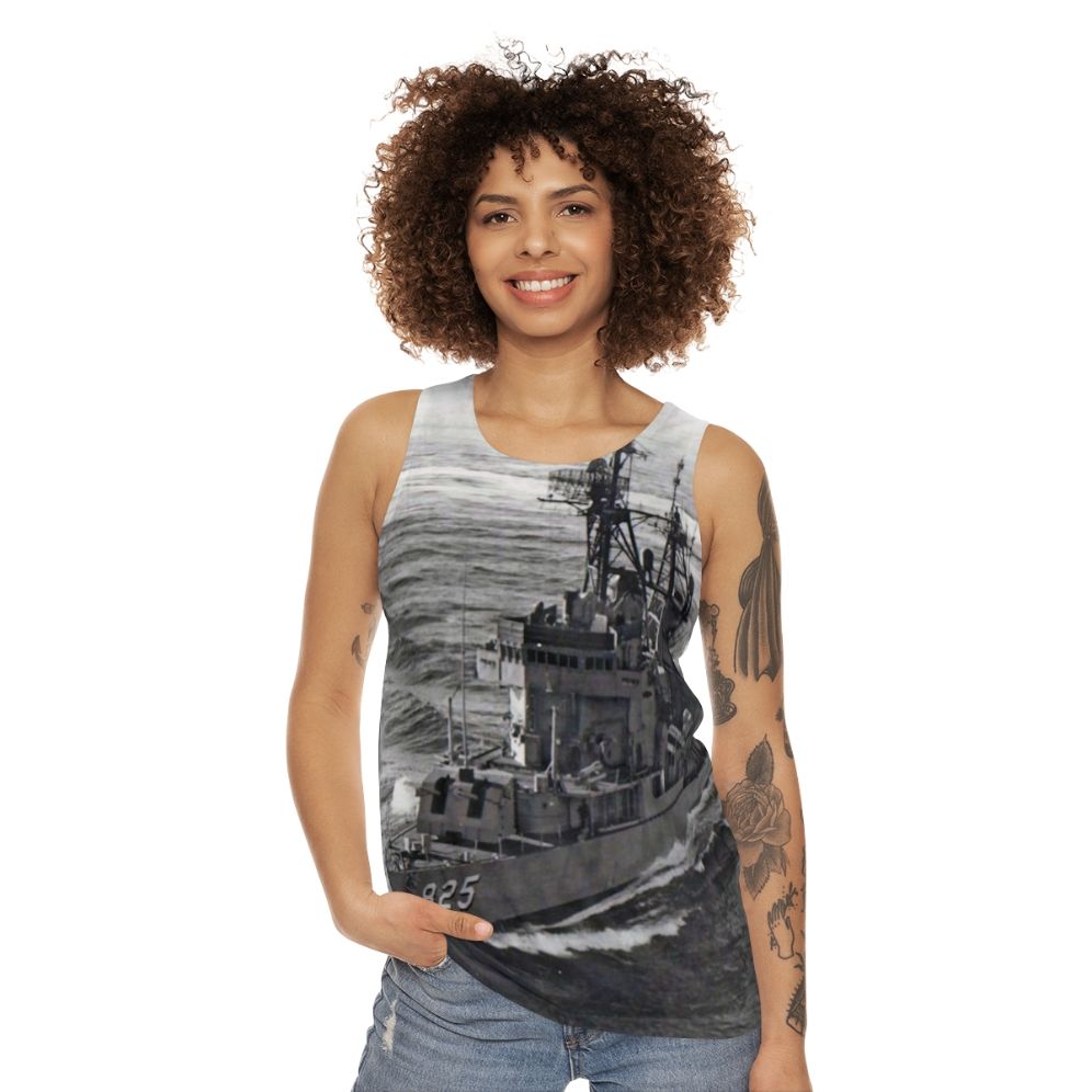 USS Carpenter DD-825 Navy Destroyer Unisex Tank Top - women