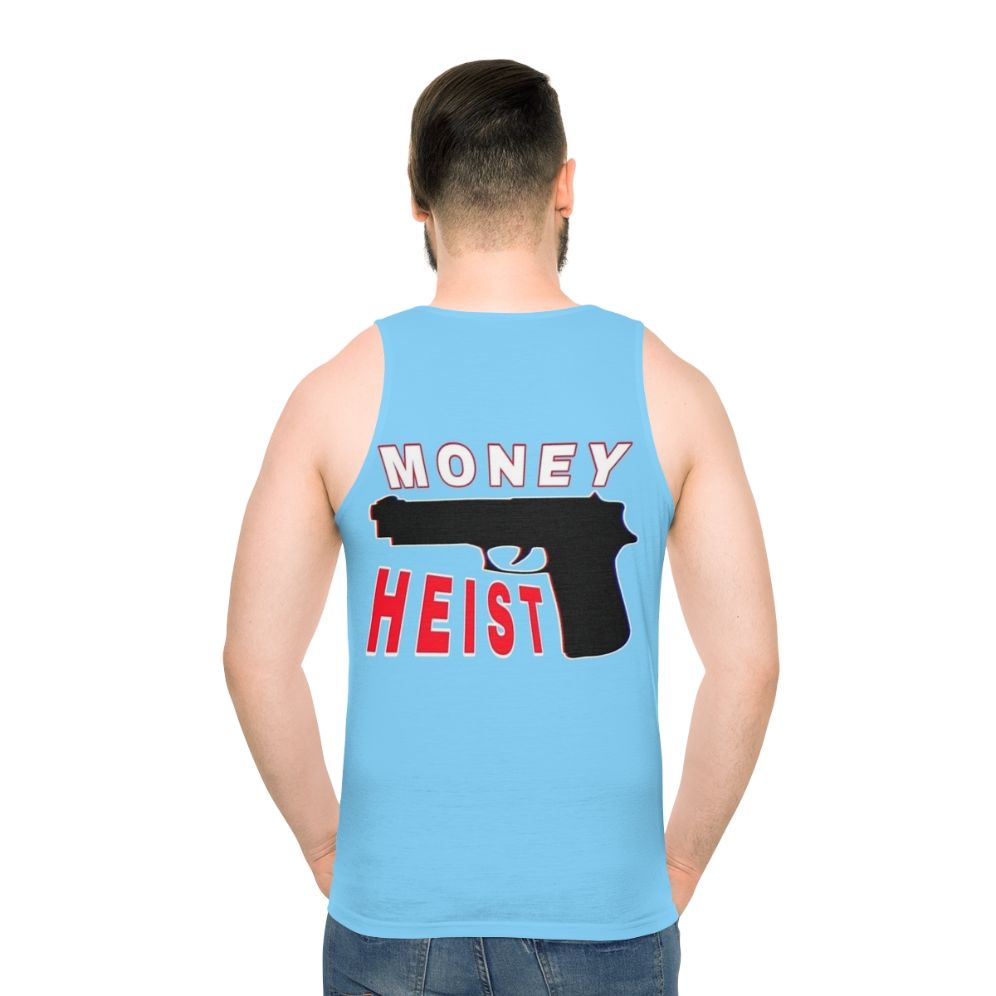 Money Heist Netflix Inspired Unisex Tank Top - men back