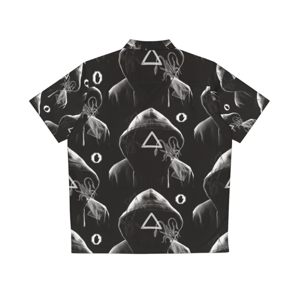 Squid Game Triangle Masked Soldier Hawaiian Shirt - Back