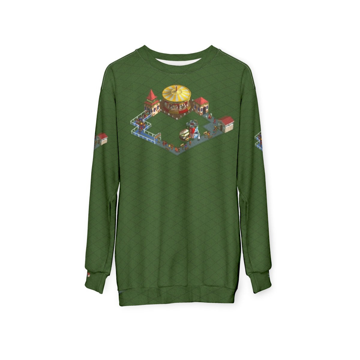 Rollercoaster Tycoon themed merry go round sweatshirt - hanging