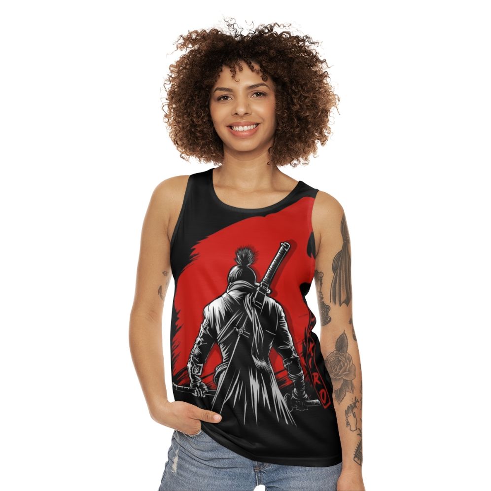 One armed wolf sekiro inspired unisex tank top - women