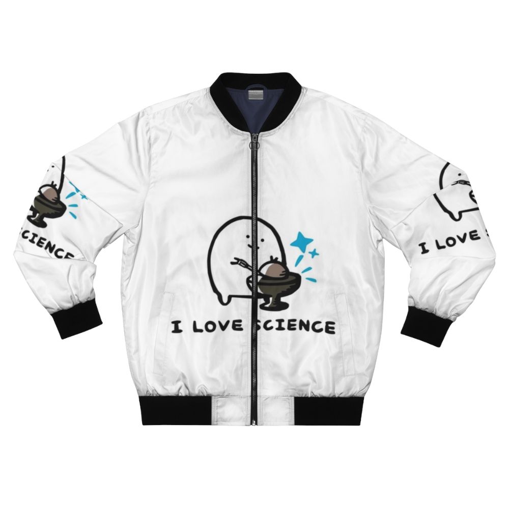 Demon Core Science Bomber Jacket featuring Cherenkov radiation and plutonium/uranium elements