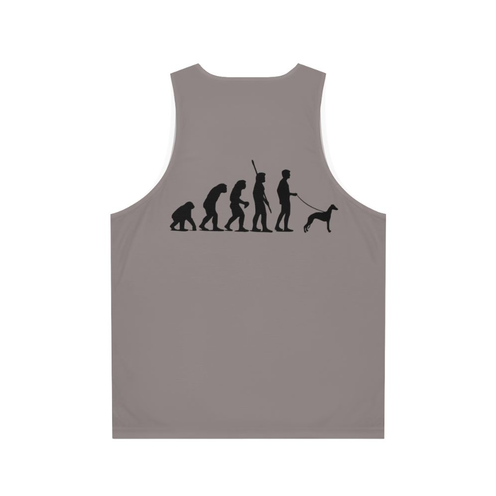 Unisex Tank Top Featuring Dog Breed Evolution Design - Back