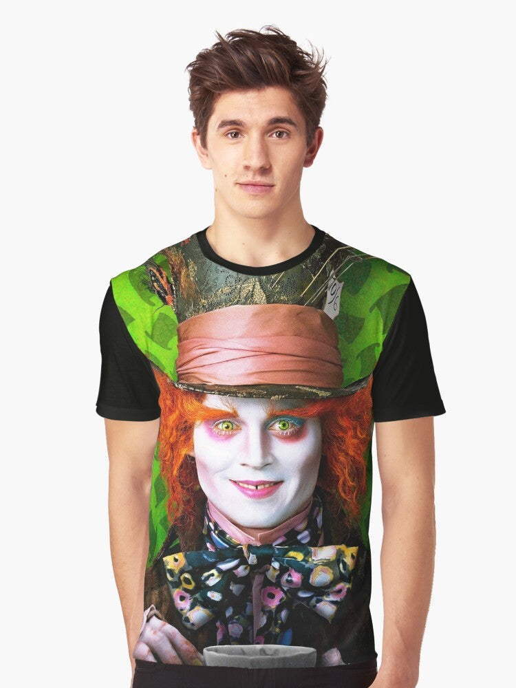 Mad Hatter graphic t-shirt featuring the iconic character from the Alice in Wonderland movie - Men