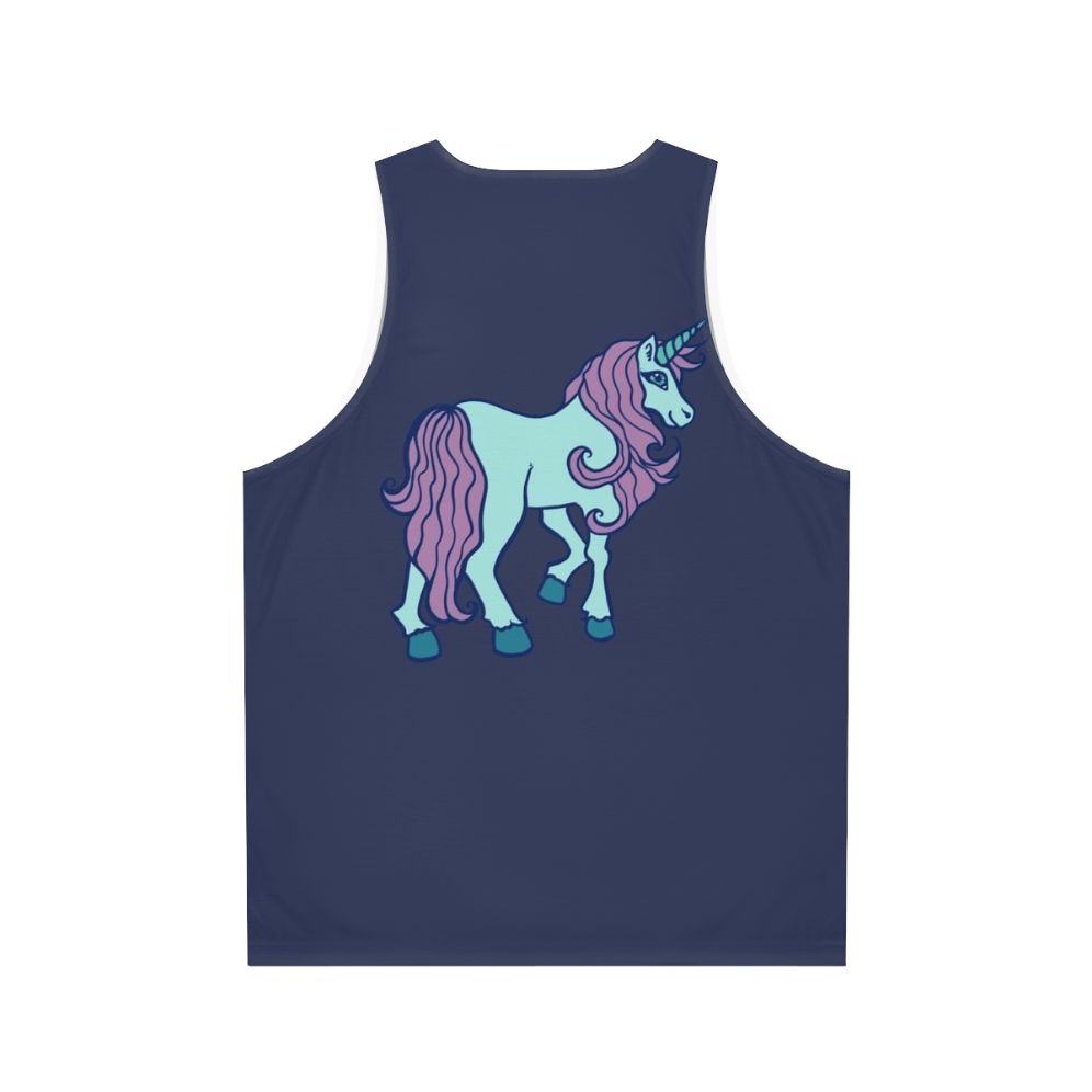 Unicorn unisex tank top with a cute and sweet unicorn design - Back